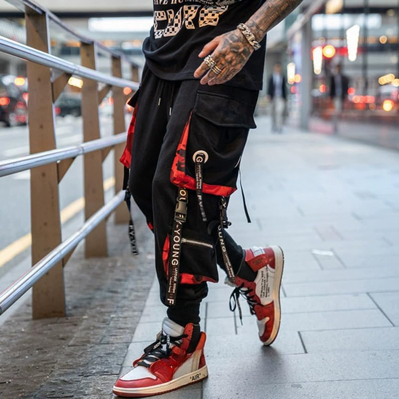 Lediga byxor för män, street hop street dance byxor med breda ben