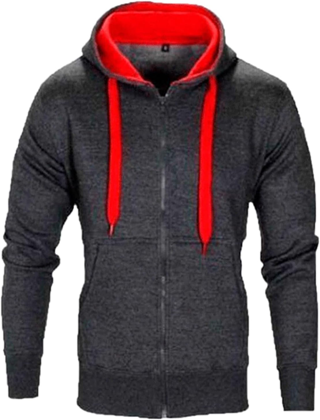 Generisk huvtröja för män, blousonjacka med dragkedja, dragsko, sweatjacka, överdimensionerad lös övergångsjacka, hip hop, trend, bomberjacka, enfärgad, ledig sportjacka för arbete och utomhus