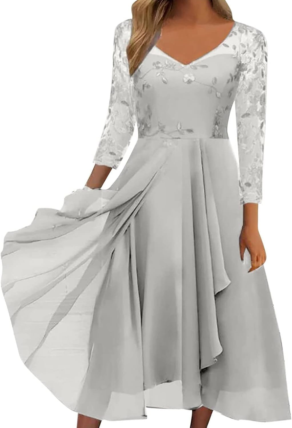Sommarklänning dam, aftonklänningar, lång klänning, elegant chiffong, spets, swing, cocktailklänning, ledig, festliga klänningar för kvinnor, för bröllopsgäst, brudtärneklänningar, festklänning
