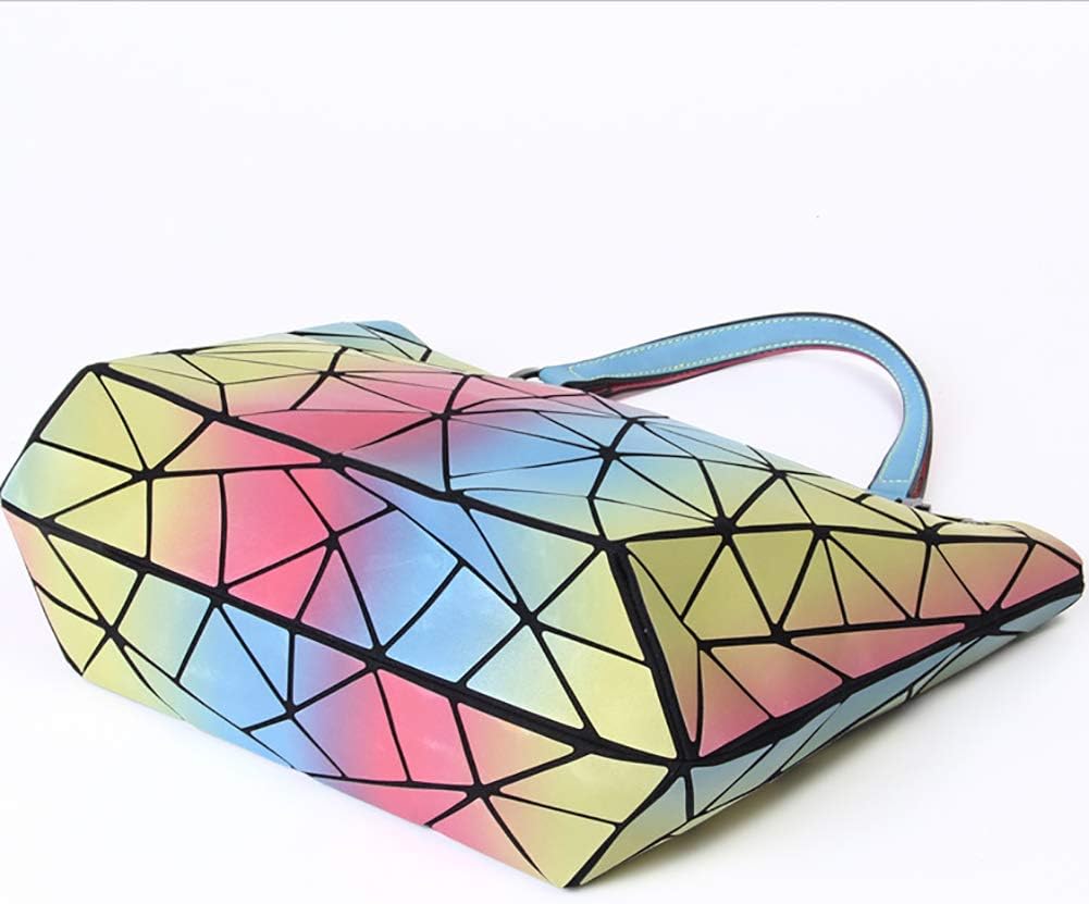Geometriska lysande gitter handväska kedja crossbody påse tygväskor handväskor holografiska handväskor för kvinnor femmes