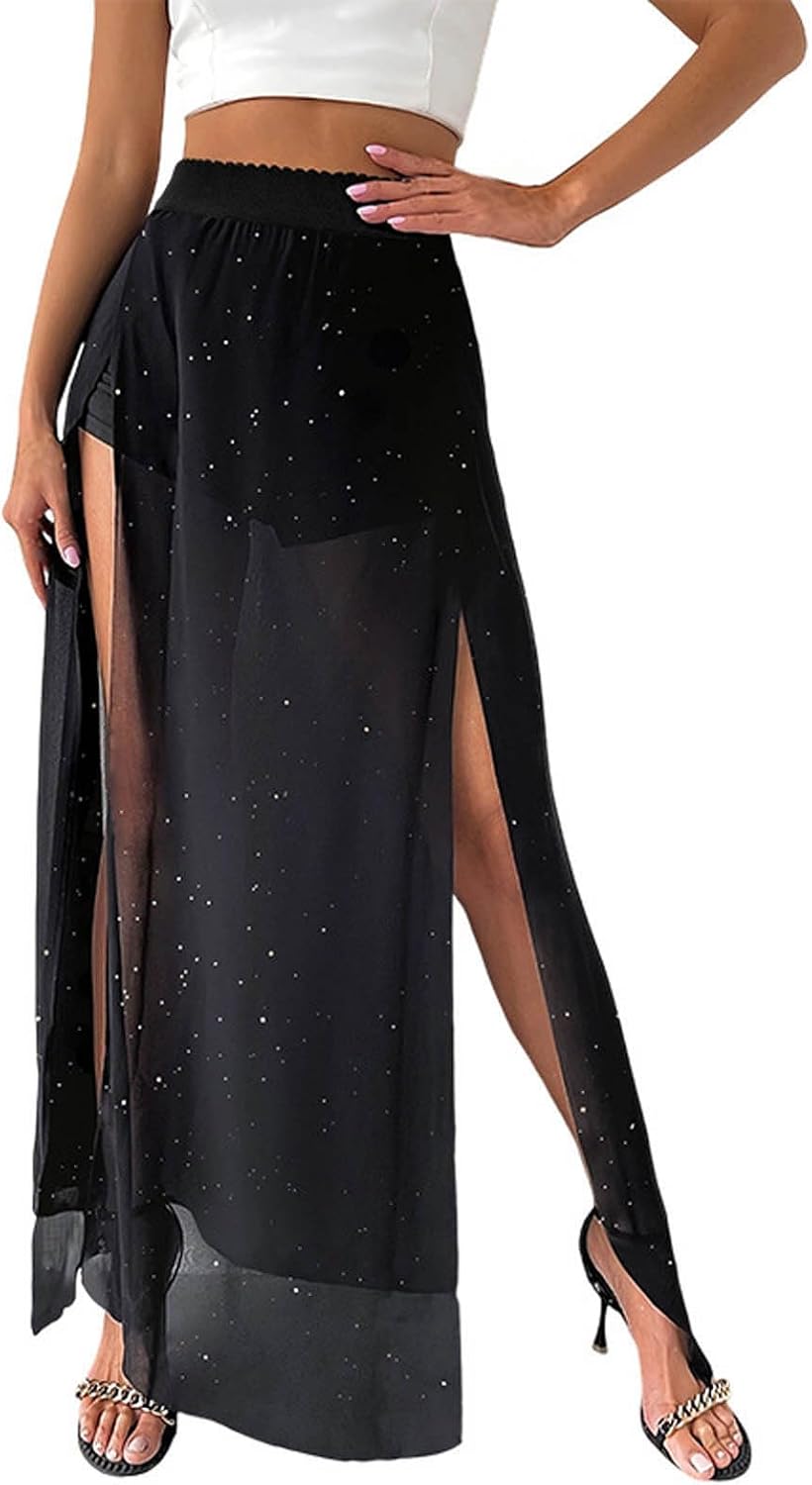 Glitter tyllkjol dam lång puffy glitter kjol tutu kjol 50-talet paljetter tutu kjolar paljettkjol glitterkjol underkjol karnevalkostymer festival outfit karneval kostym karneval kostym karneval kostym