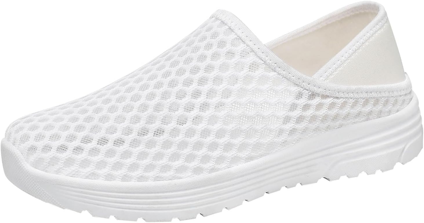 Legere bekväm snörfri herrsneakers, ventilerande herrsneakers, mjuk stickad topp, ortopediska slip-on skor, halkfria mjuka innersulor för fitness löpning promenader