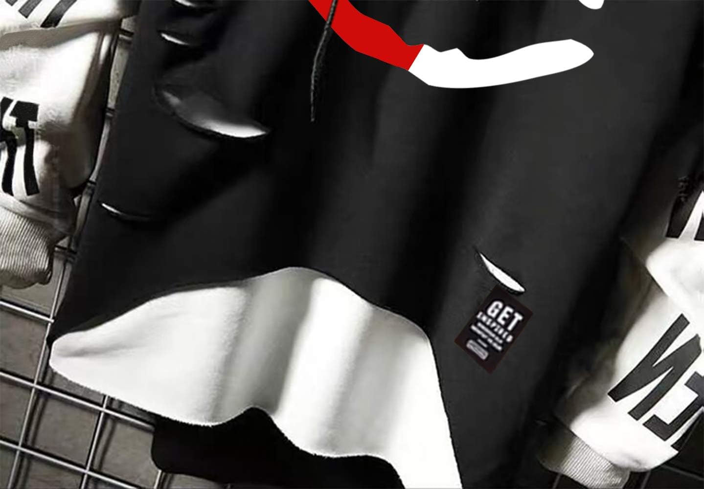 Hello MrLin Herrarmode Techwear Hip Hop Kapuzenpullover Japanischer Streetwear Patchwork Urban Jumper