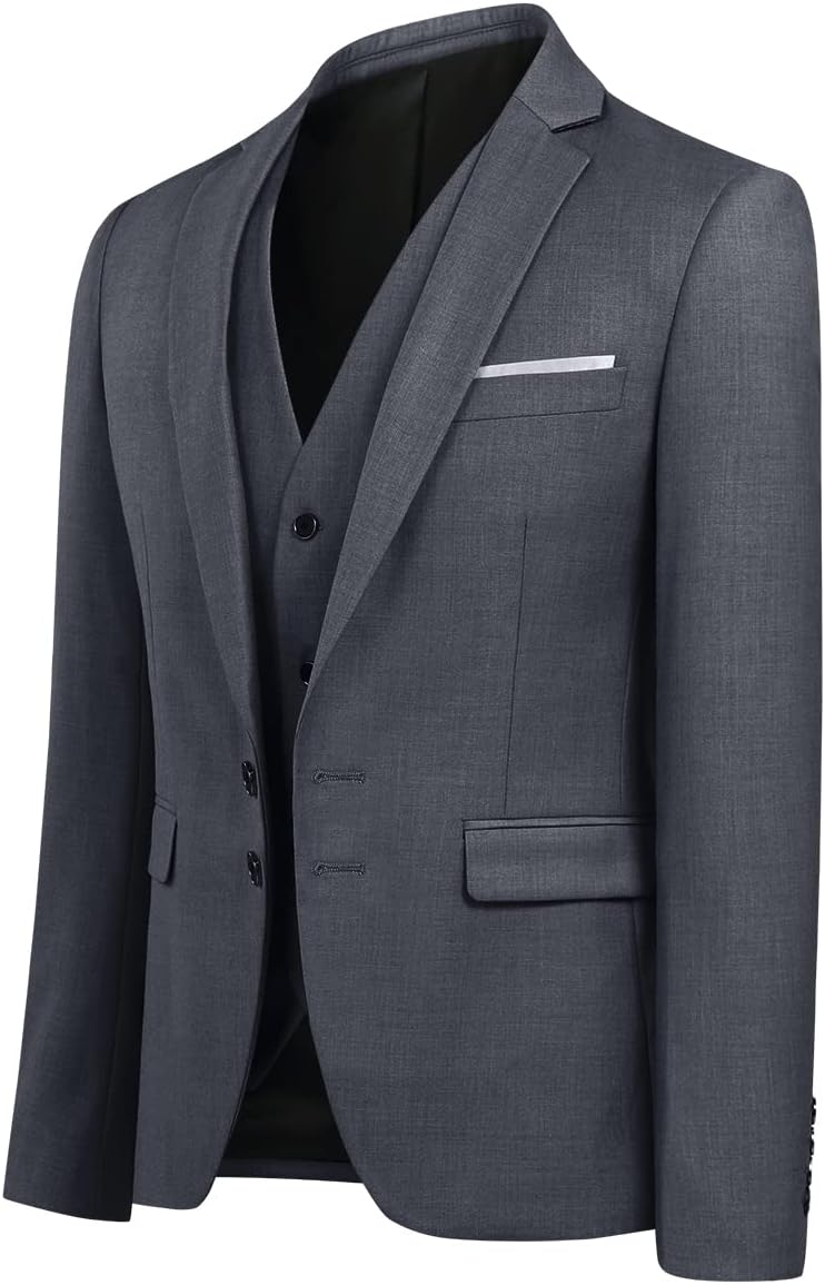 YOUTHUP Herr blazer Slim Fit 2 knappar formell vardaglig kostym jacka bröllop smoking jackor