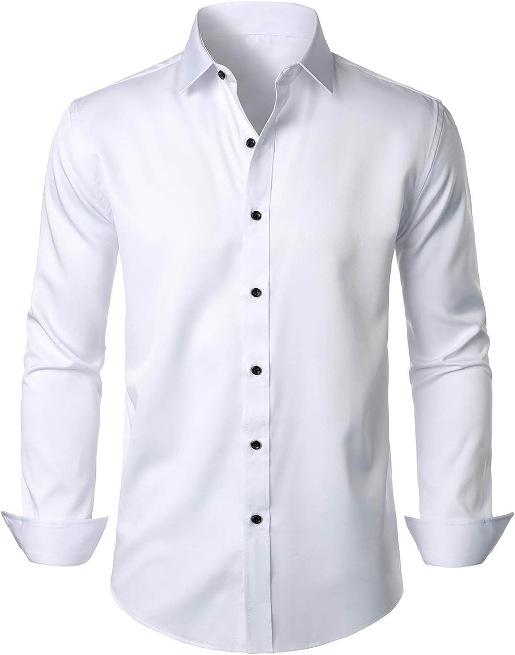 Herr lyx satinklänning skjortor glänsande siden som långärmad button down skjortor casual normal passform bröllop fest avslutningsbal toppar paljetter skjorta män