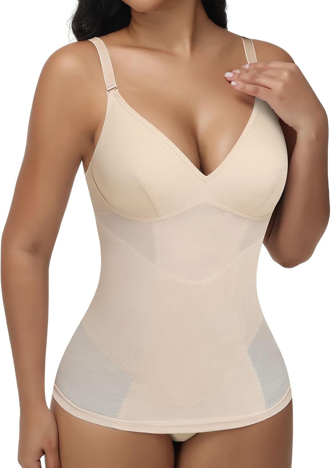 Joyshaper Compression Cami Top för Kvinnor Bodycon Tanktoppar Slimming Tummy Control Shaping Vest