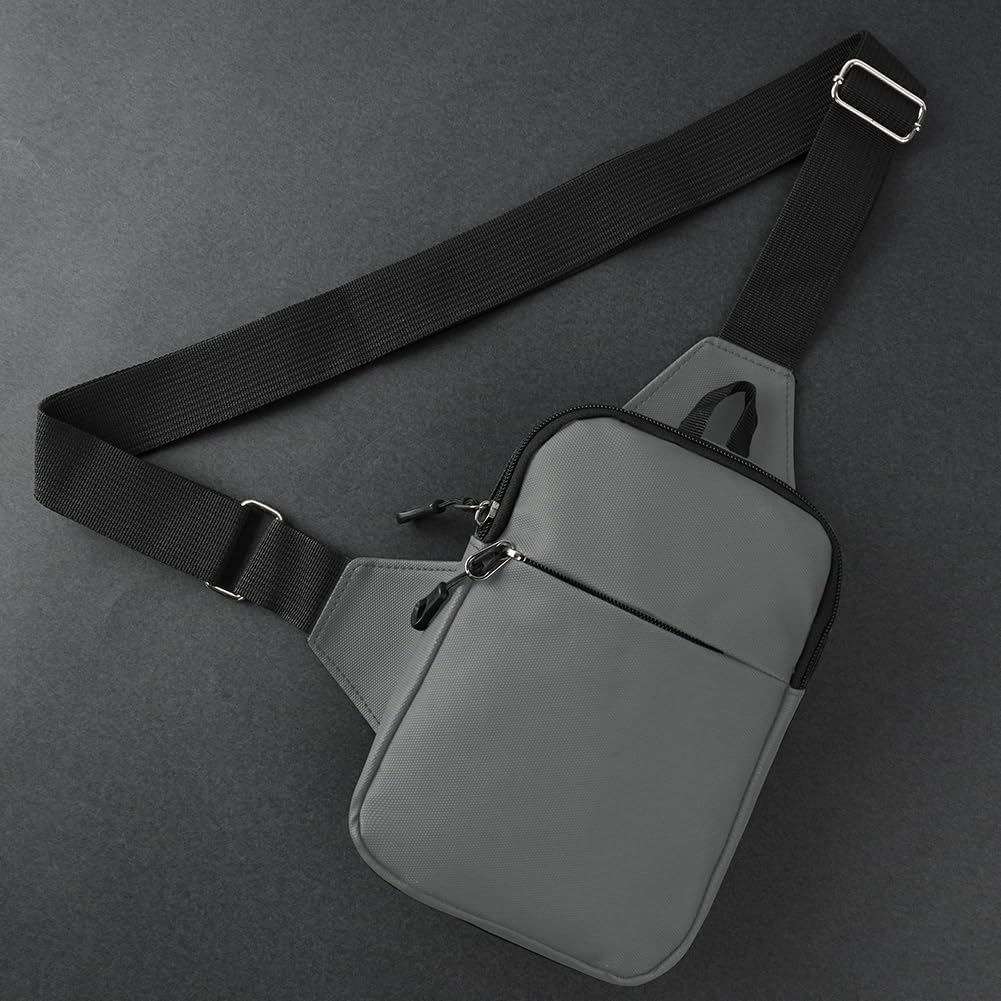 HOTUT Liten axelväska, vattentät bröstväska för män och kvinnor, mini crossbody axelväska med dragkedja och justerbar rem för resor, vandring, cykling, camping, utomhussport