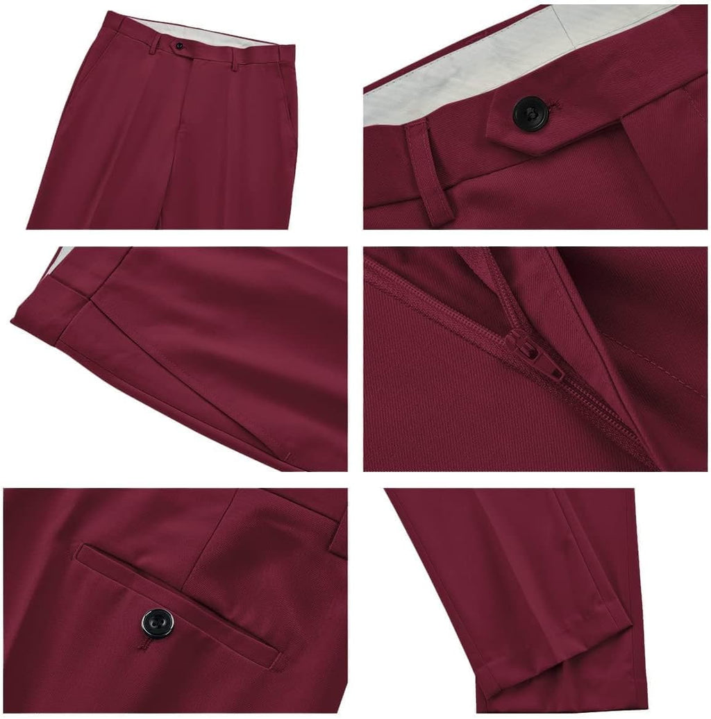 Herrar 3 stycken kostym slim fit en knapp halsduk revers för bröllop bal kavaj väst byxor set
