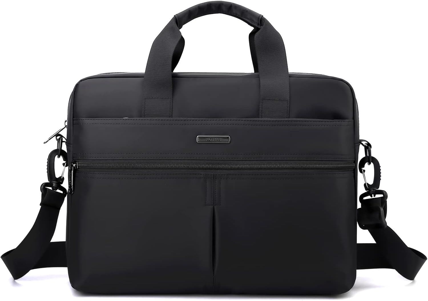 SPAHER Män Axelväska Portfölj Laptop Work Messenger Företag Vattentät Resväska för bärbar MacBook Air Bärbar dator 14 tum Svart