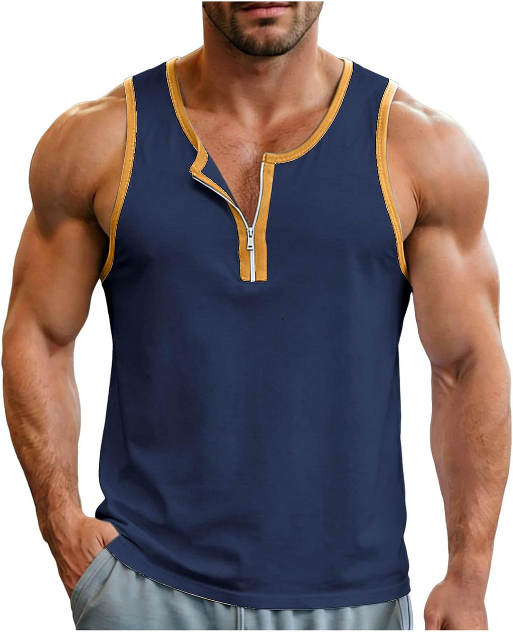 Herrlinne sport t-shirt andningsbar herr baggy ärmlös T-shirt sommar casual skjorta strand väst toppar gym linne för stretch styrketräning linne