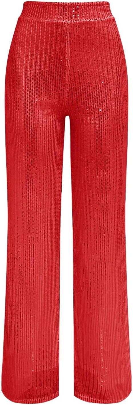 Glitterbyxor, dam, långa guld – paljettbyxor, dam, silver, paljetter, byxor, långa palazzobyxor, glänsande byxor, hög midja, joggingbyxor, långa yogabyxor, karneval, kostym 2025, nyårsafton, outfit,