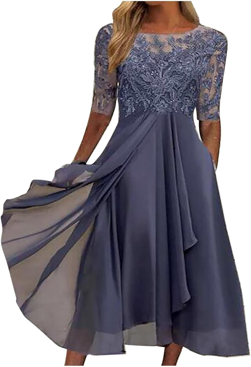 Sommarklänning dam, aftonklänningar, lång klänning, elegant chiffong, spets, swing, cocktailklänning, ledig, festliga klänningar för kvinnor, för bröllopsgäst, brudtärneklänningar, festklänning