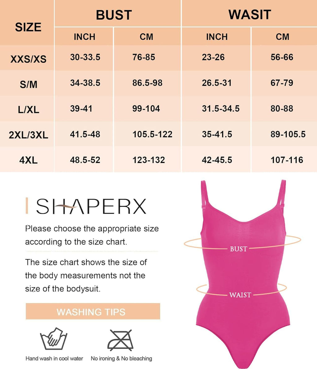 SHAPERX Women Sculpting Bodysuit Tummy Control Shapewear Seamless Body Shaper Thong Adjustable Straps
