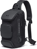 BANGE Axelväska, vattentät bröstväska för män, crossbody-ryggsäck för män, Svart, Without Lock, Hållbar