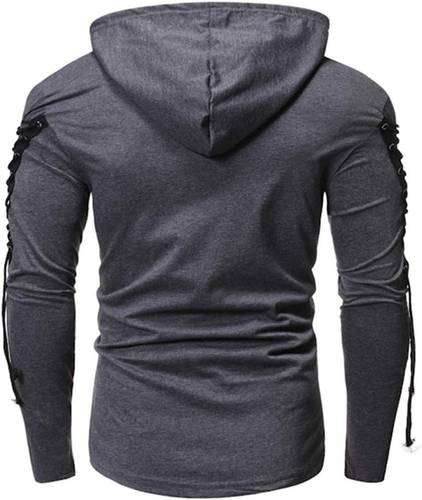 Herr Hooded Base Coat Personalized Pocket Casual Långärmad T-shirt Mens Hip Hop Long Sleeve Pullover Hoodies t Shirts Men's Long Sleeve Hoodie T Shirts V Neck Hooded Tops Tshirt