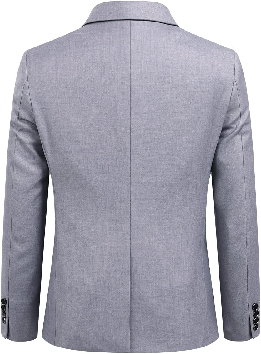 YOUTHUP 3-delad kostym smal passform för män elegant business bröllop kostym blazer västar byxor