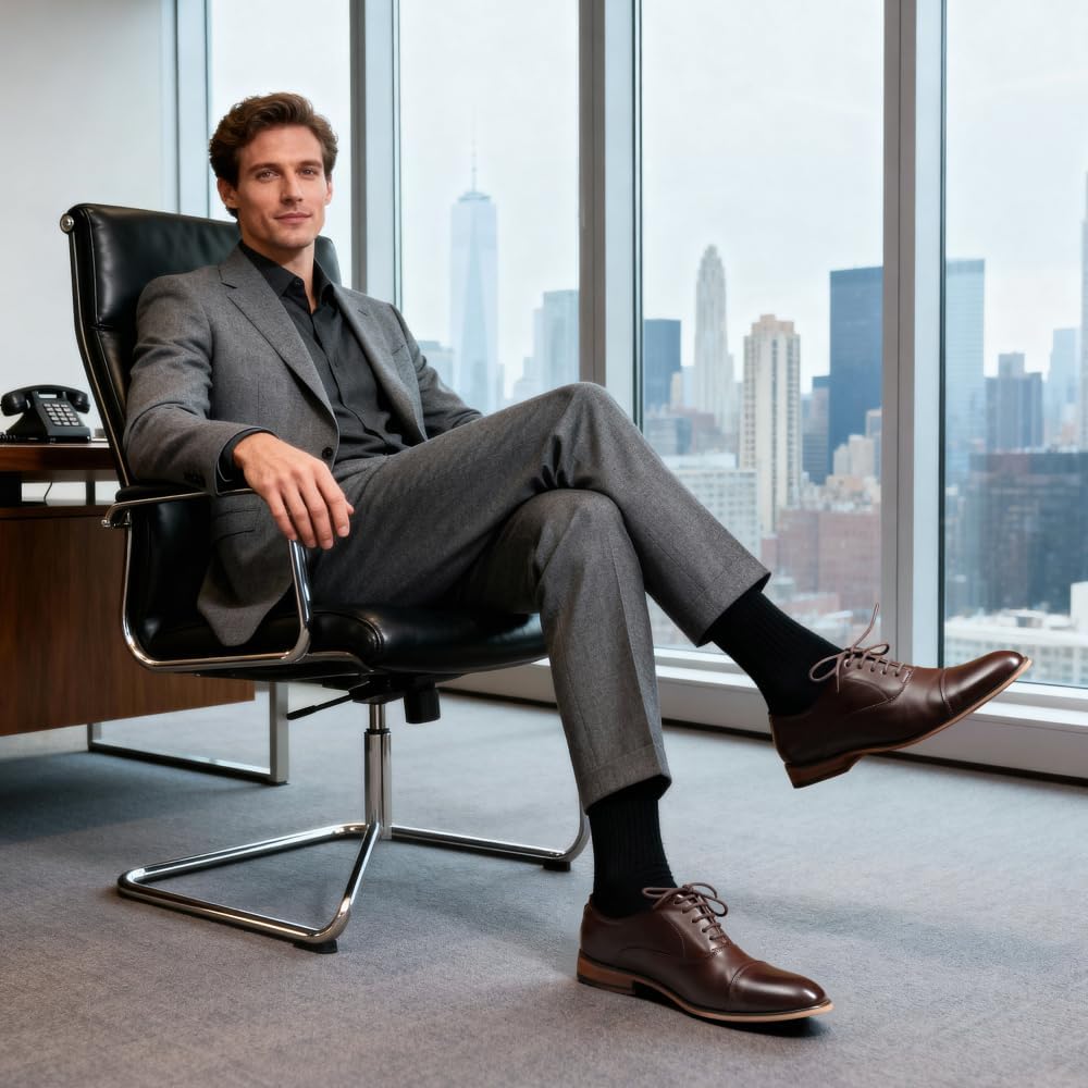 Bruno Marc Klassiska Oxfords formella finskor för män Brogues Derbys Louis