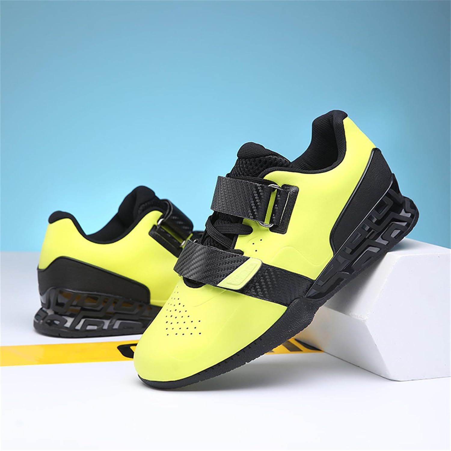Tyngdlyftningsskor för män, Styrkelyft Bodybuilding Squat Skor Gym Cross Trainers Skor