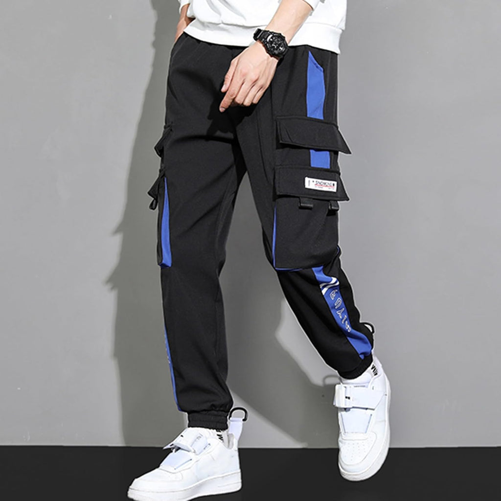 XYXIONGMAO Streetwear joggingbyxor casual sportbyxor säckiga vardagliga techwear hiphop träningsbyxor svarta cargobyxor för män
