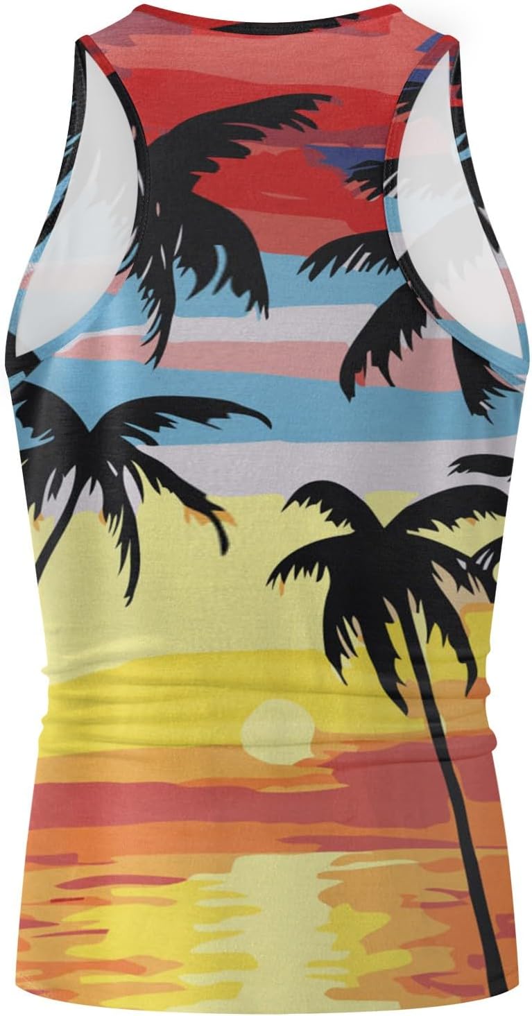 Herrlinne sport t-shirt andningsbar herr baggy ärmlös T-shirt sommar casual skjorta strand väst toppar gym linne för stretch styrketräning linne