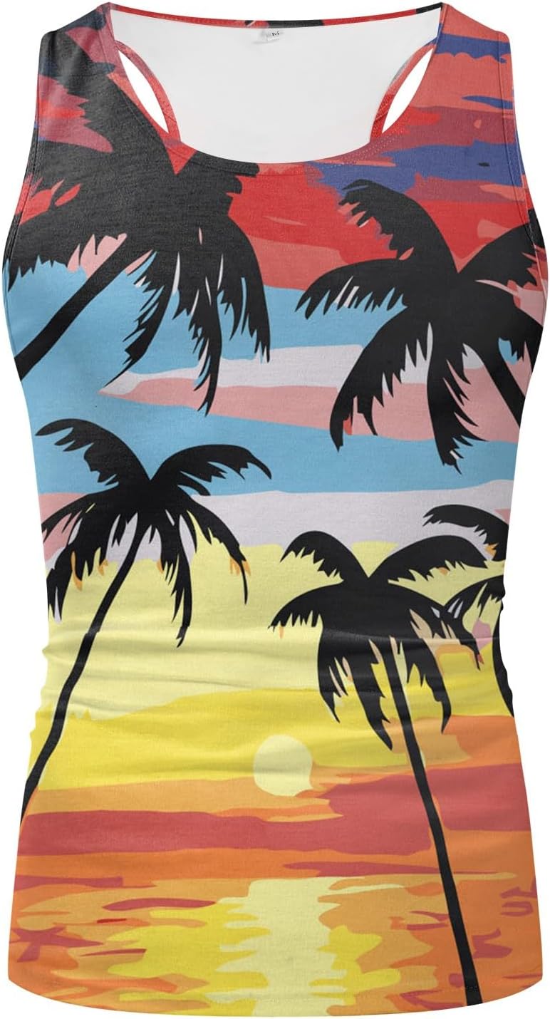 Herrlinne sport t-shirt andningsbar herr baggy ärmlös T-shirt sommar casual skjorta strand väst toppar gym linne för stretch styrketräning linne