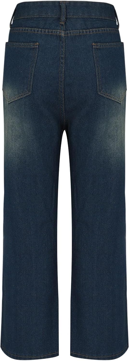 Generiska jeans korta byxor dam slip-jeans dam säckig jeans korta kostymjeans längd 28 tunna kort stretch Y2k lämplig för fritid och hem