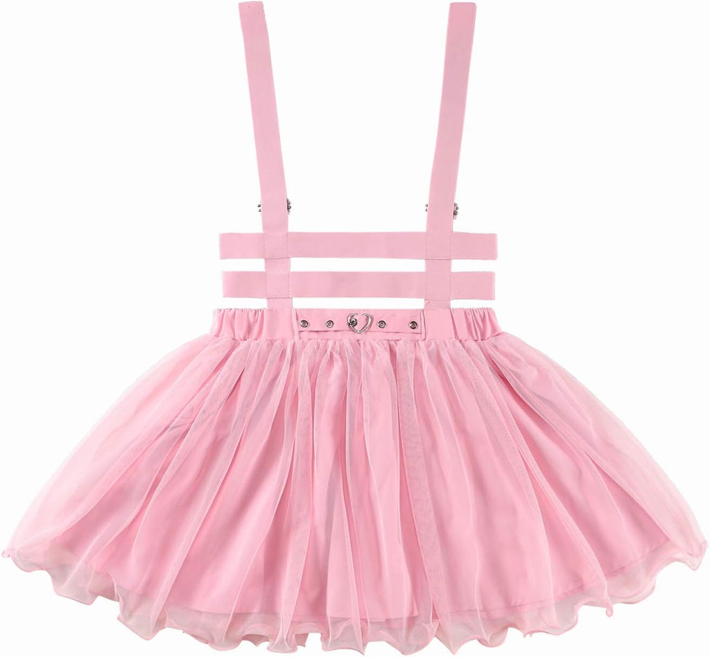 LittleForBig Mesh overall kjol Romper – Heartbreaker Overall Kjol