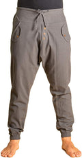 PANASIAM Yogi Pants Classic för dam och herr I bekväma fritidsbyxor i Aladin-Harem-stil – 100% bomull I optimal passform tack vare dragsko fram och elastisk linning bak I sommarbyxor