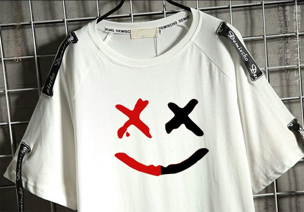 Hello MrLin Herr Techwear Hip Hop T-shirt Streetwear Fashion Kortärm Top
