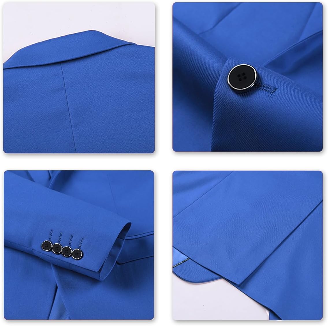 YOUTHUP Herr blazer Slim Fit 2 knappar formell vardaglig kostym jacka bröllop smoking jackor