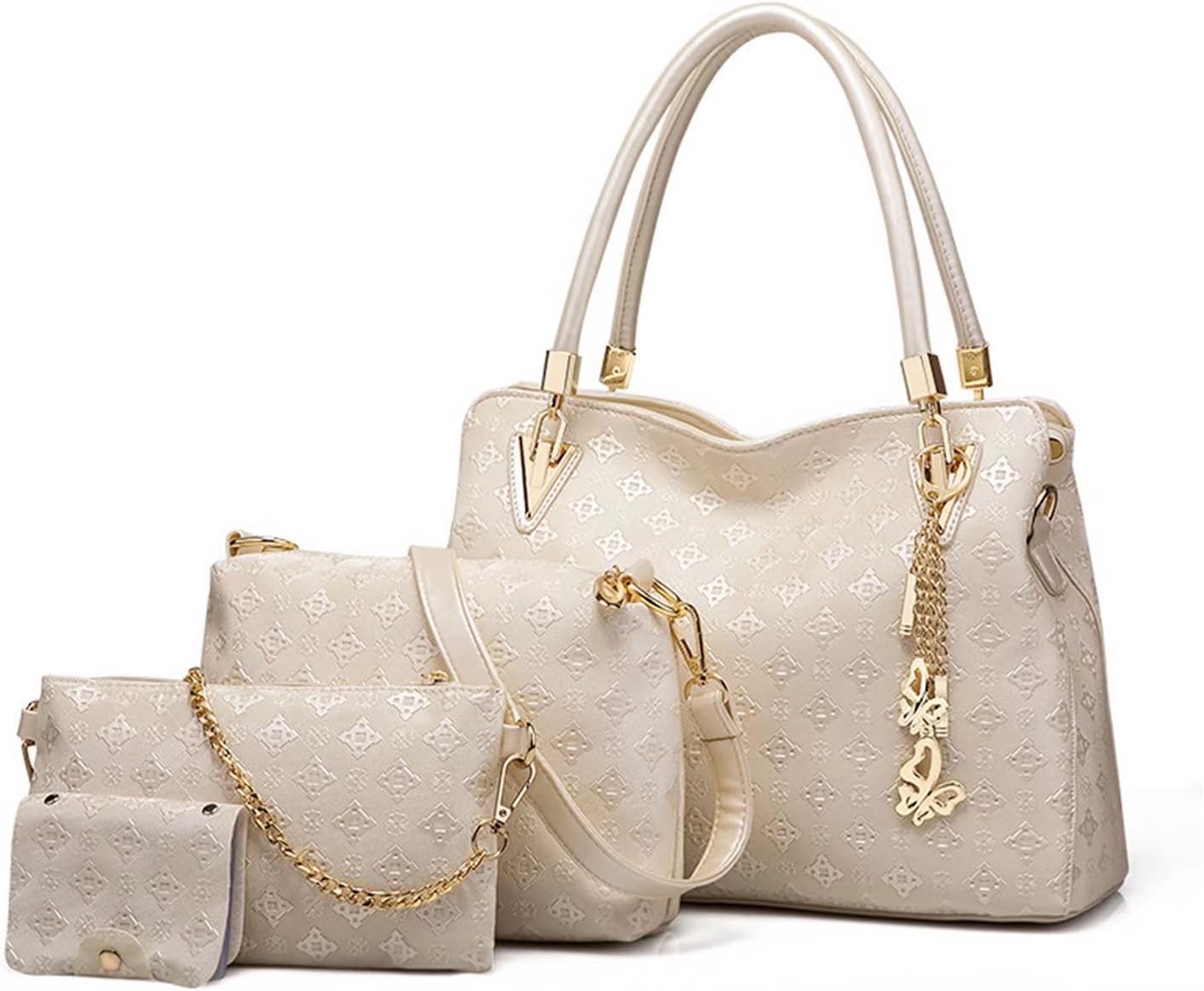 Pahajim Handväska dam Stor Crossbody Clutch Dam axelväska 4-delad Hobo Top Handle Axelväska Axel- och kopplingsgåva