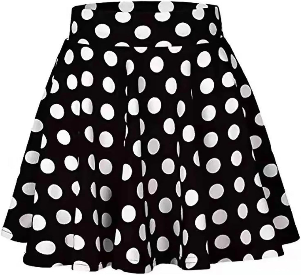 Damkjol Stretch Flared Casual Skirts Pleated A Line Swim Cover Up For