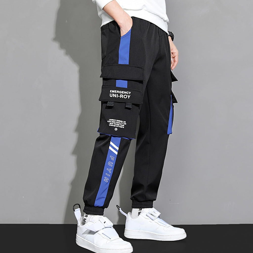 XYXIONGMAO Streetwear joggingbyxor casual sportbyxor säckiga vardagliga techwear hiphop träningsbyxor svarta cargobyxor för män