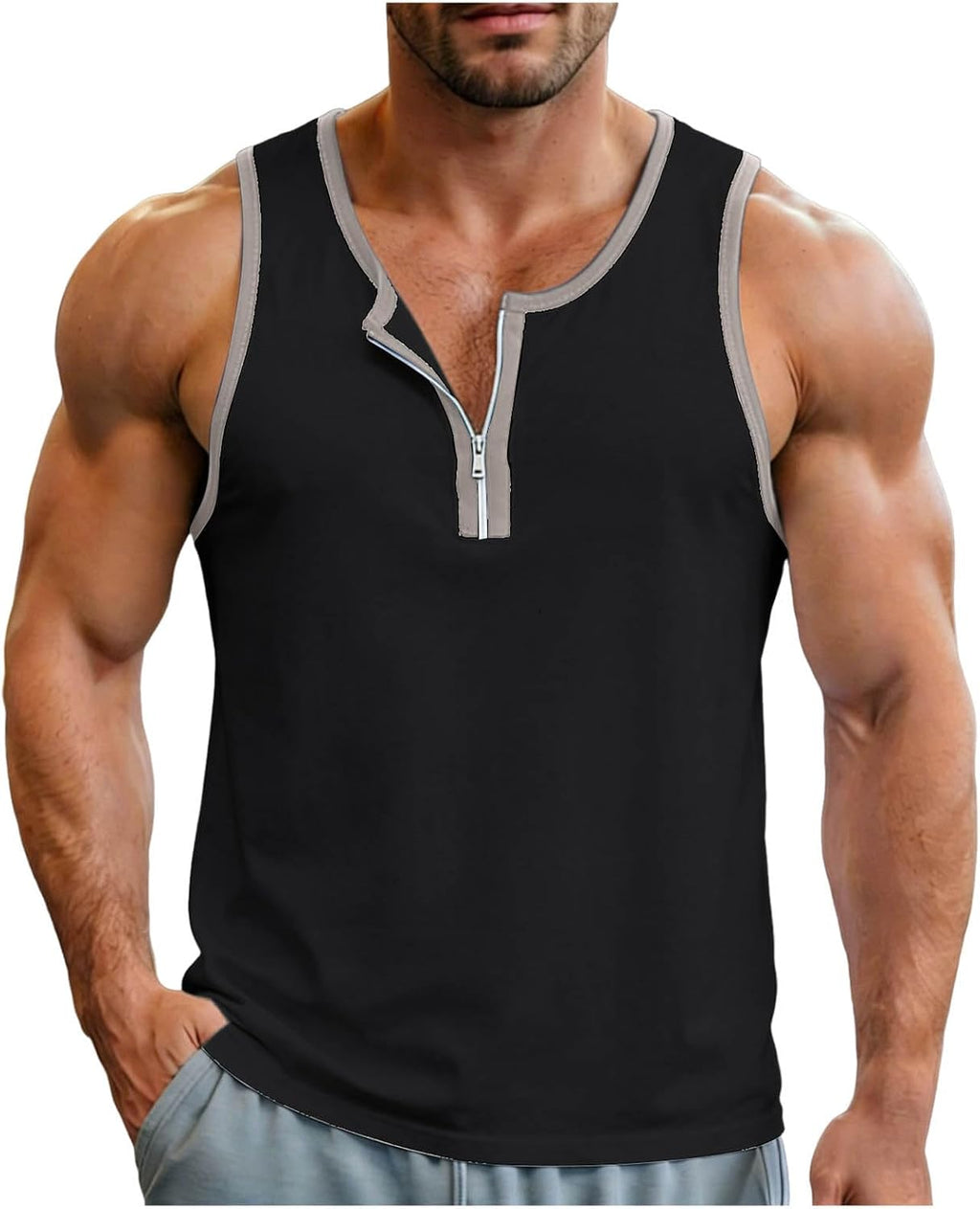 Herrlinne sport t-shirt andningsbar herr baggy ärmlös T-shirt sommar casual skjorta strand väst toppar gym linne för stretch styrketräning linne