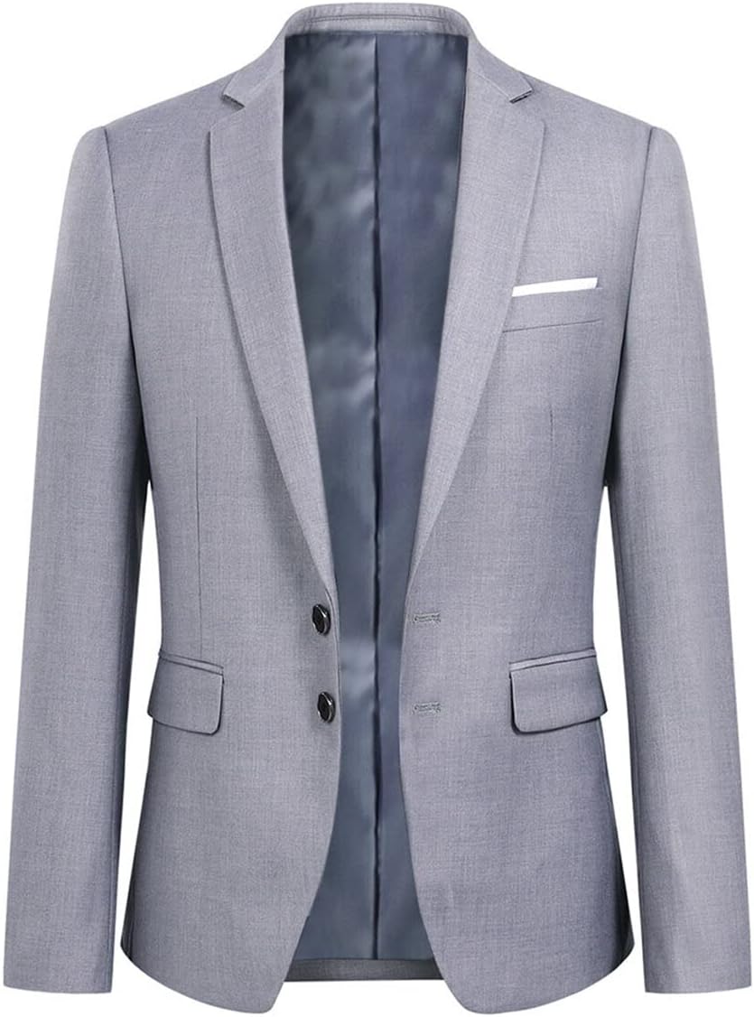 YOUTHUP Herr blazer Slim Fit 2 knappar formell vardaglig kostym jacka bröllop smoking jackor