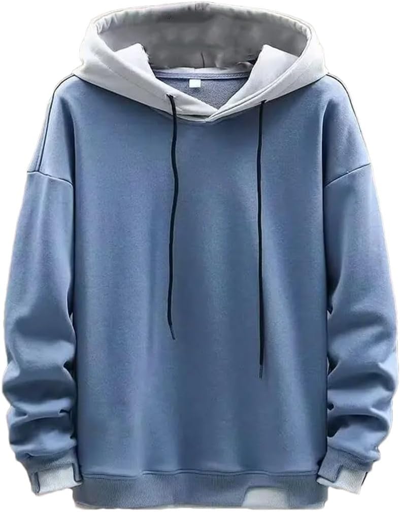 Huvtröjor för män Street Pullover Långärmad lappverk sweatshirt män streetwear huvtröja