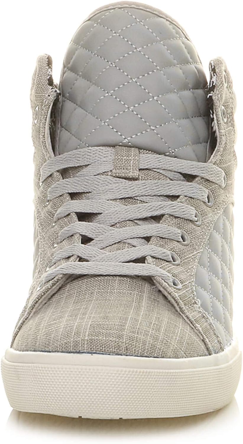 Ajvani Platt snörning för män quiltad vardaglig hög topp ankelstövlar sneakers storlek.