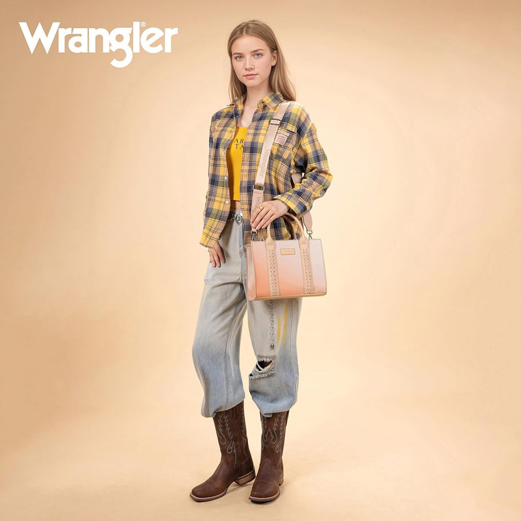 Montana West Wrangler Tote Bag for Women Zipper Shoulder Handbag toteväskor