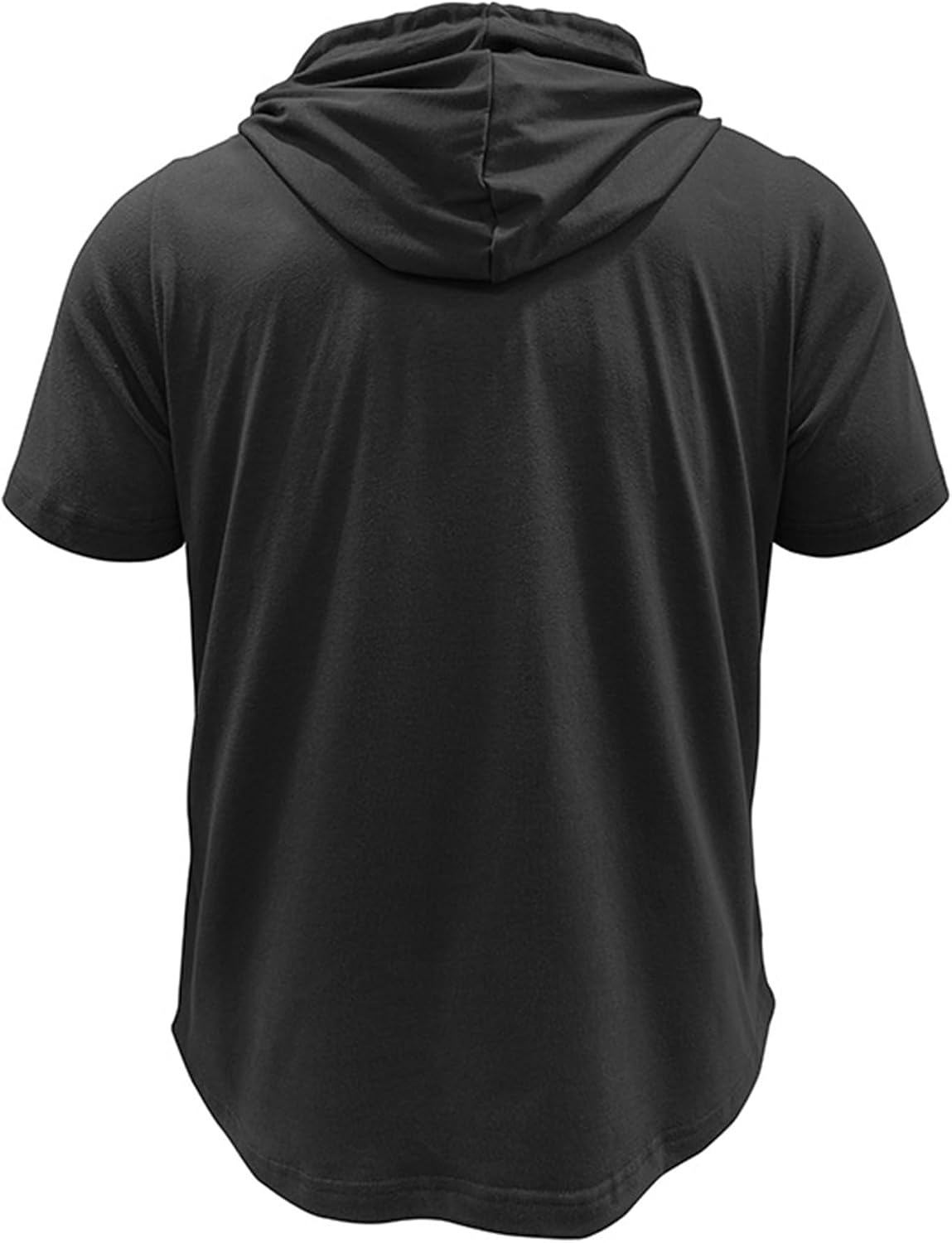 Herr kortärmad tröja med huva pullover huvtröja stil dubbel lös passform vardaglig streetwear topp solid
