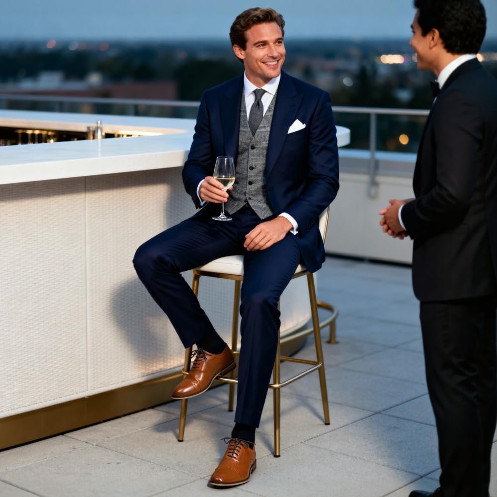 Bruno Marc Klassiska Oxfords formella finskor för män Brogues Derbys Louis