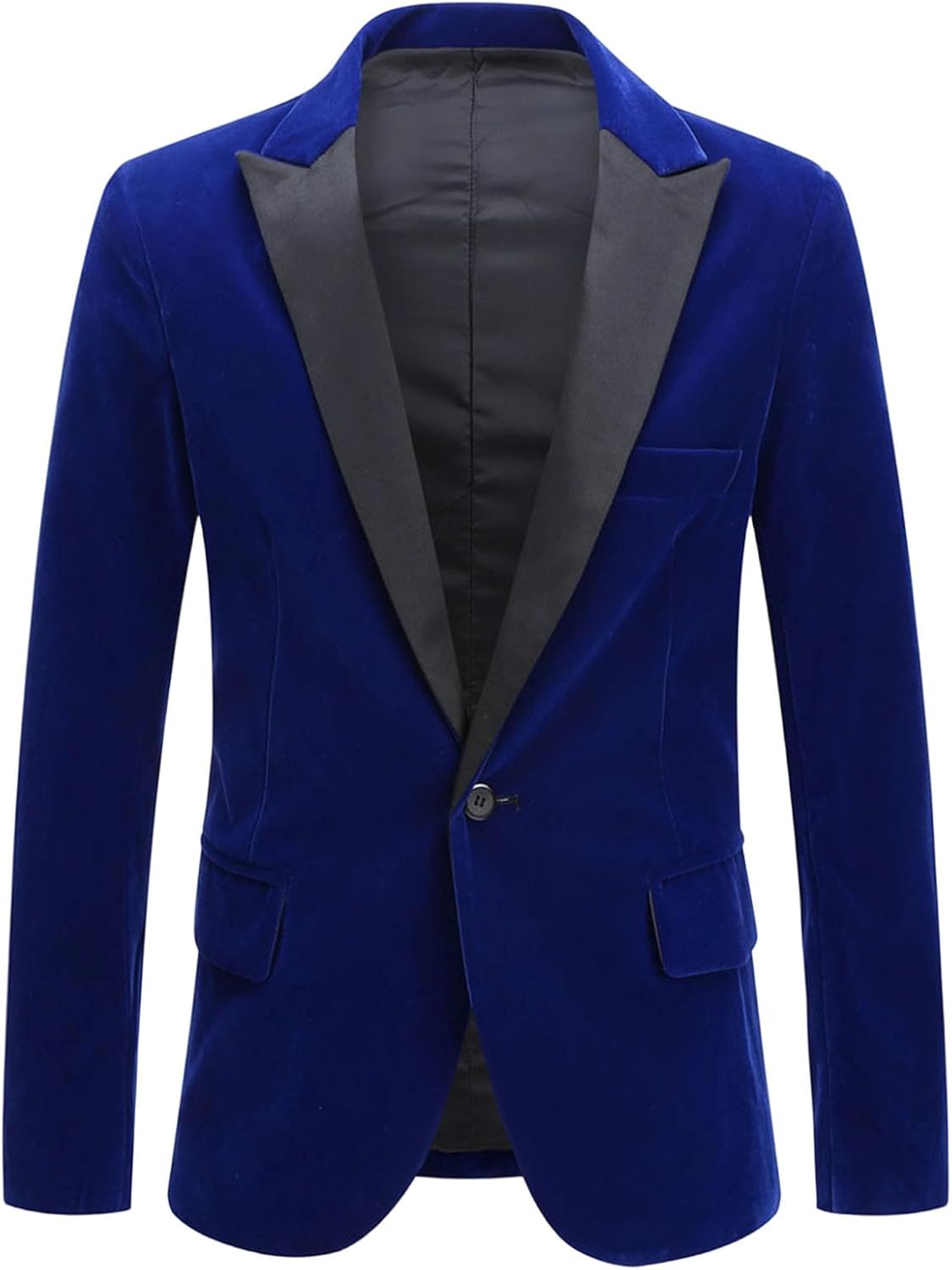 Herr sammetskavaj slim fit med en knapp, kostymkavaj, smoking, bröllop, bal, middag, formell klädsel