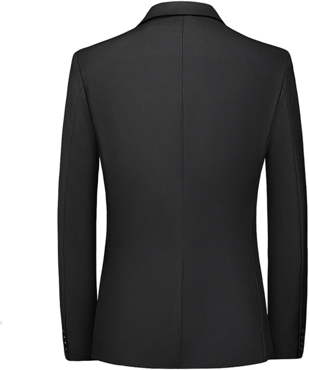 herr 2-delat kostymset slim fit med fallande en-knapp-drömare/brudgum kavaj och byxor för bröllop fest och affärer