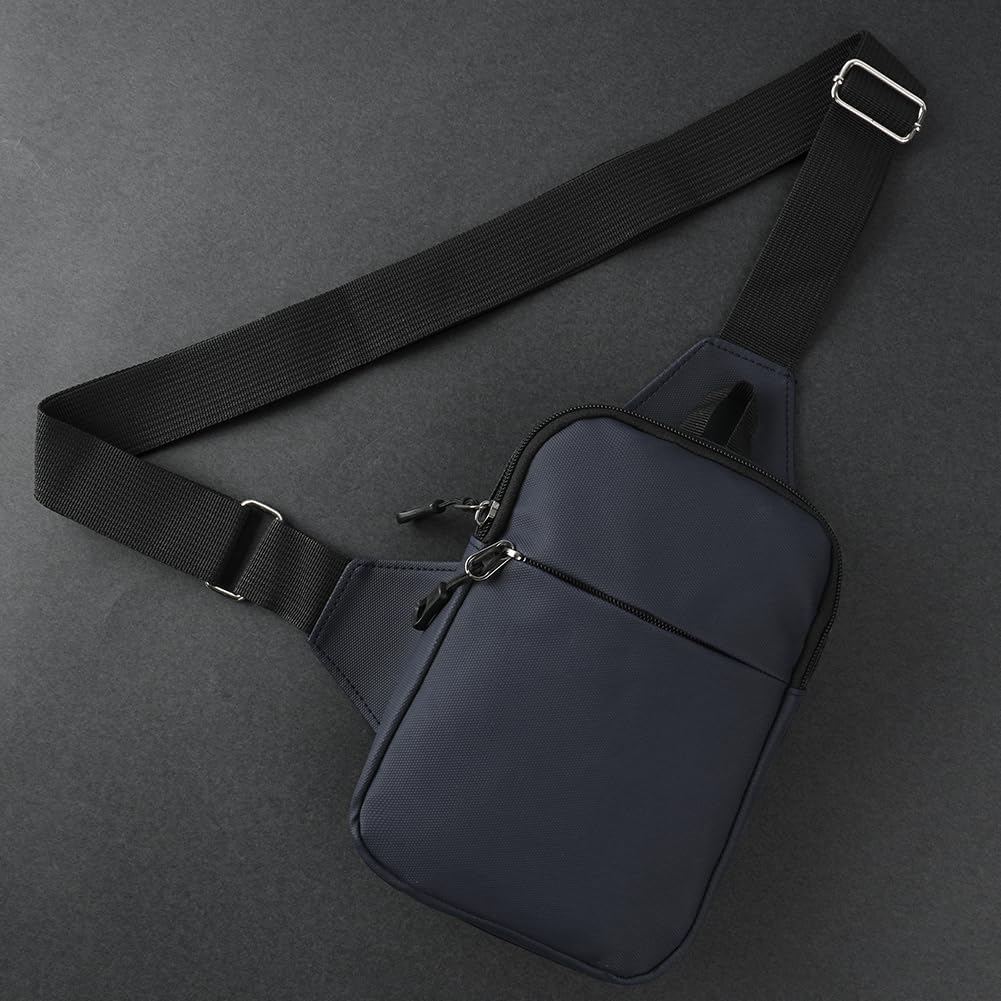 HOTUT Liten axelväska, vattentät bröstväska för män och kvinnor, mini crossbody axelväska med dragkedja och justerbar rem för resor, vandring, cykling, camping, utomhussport