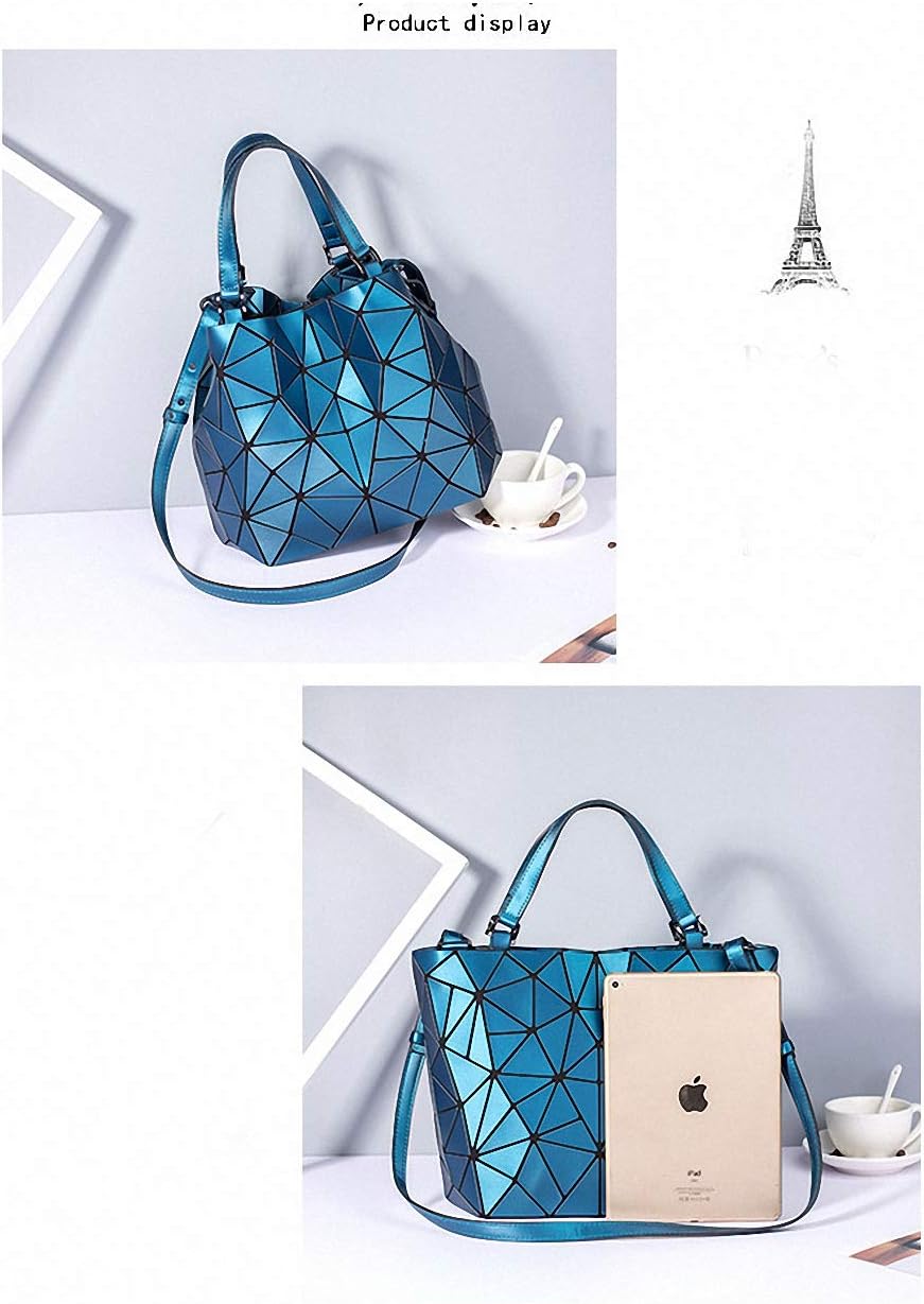 Geometriska lysande gitter handväska kedja crossbody påse tygväskor handväskor holografiska handväskor för kvinnor femmes