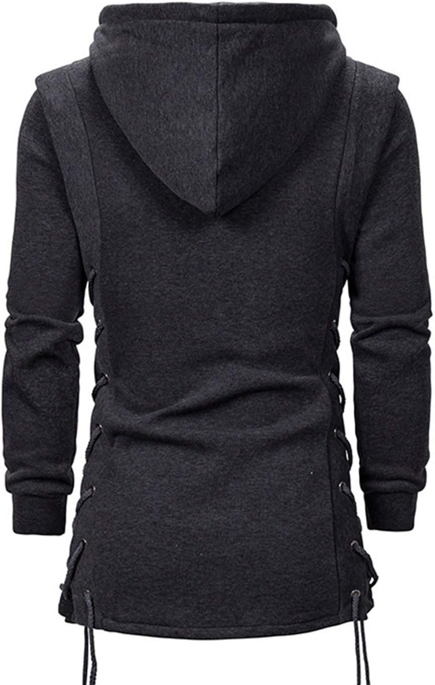 CNSTORE Herrmode huvtröjor sweatshirts Assassins Gothic Creed dragkedja sida snörning jacka fleece lösa ytterkläder