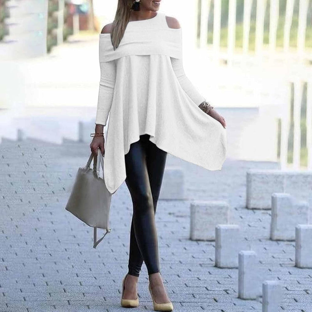 Snö långärmade skjortor dam långärmade blusar formell solid tunika toppar att bära med leggings avslappnade toppar för kvinnor trendig damer bomulls t-shirt