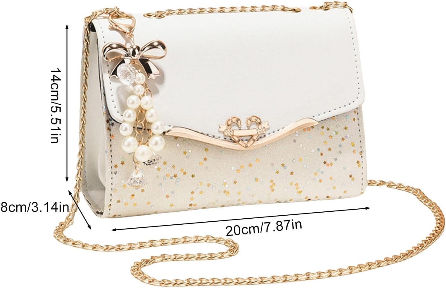 Glitter Axelväska - 20 * 8 * 14cm Wristlet Bag, Shiny Evening Handväska, Glittrande Party Carrier | Stylingsystem Bröllopsdräkter, Elegant Arrangemang Av Tillbehör Evenemang, För Utställning Av Fe