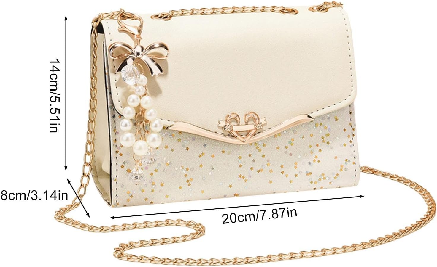 Glitter Axelväska - 20 * 8 * 14cm Wristlet Bag, Shiny Evening Handväska, Glittrande Party Carrier | Stylingsystem Bröllopsdräkter, Elegant Arrangemang Av Tillbehör Evenemang, För Utställning Av Fe