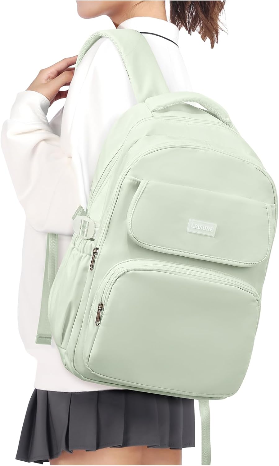 HYC00 Skolryggsäck Flicka Skolväska Lätt Ryggsäck Tjej Tonåring Bokväskor Skola Skolväskor Pojkar Laptop Ryggsäck Dam 14 Tum College Bag Fritidsryggsäck för Kvinnor Casual Dagsryggsäck,Blå