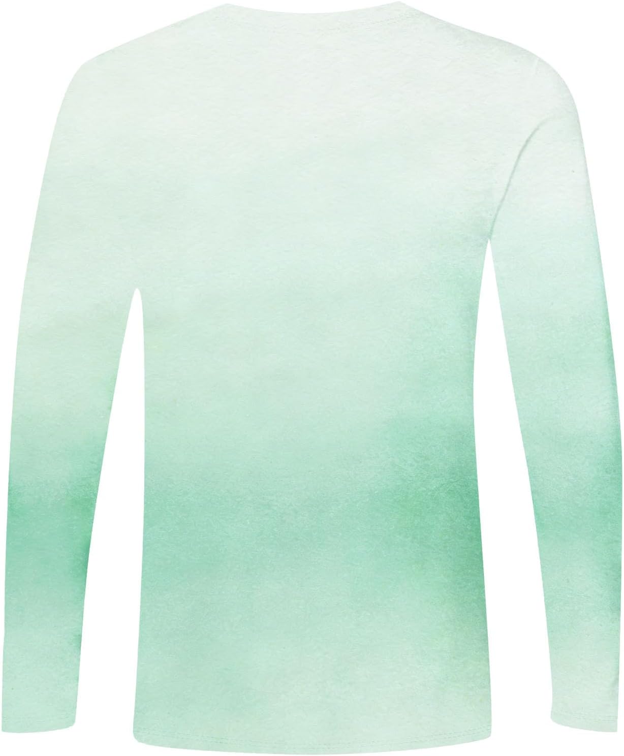 Herr långärmad t-shirt tonad färg rund hals lätt vardaglig pullover topp